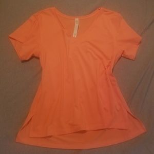 Lululemon v neck t shirt size 4 orange